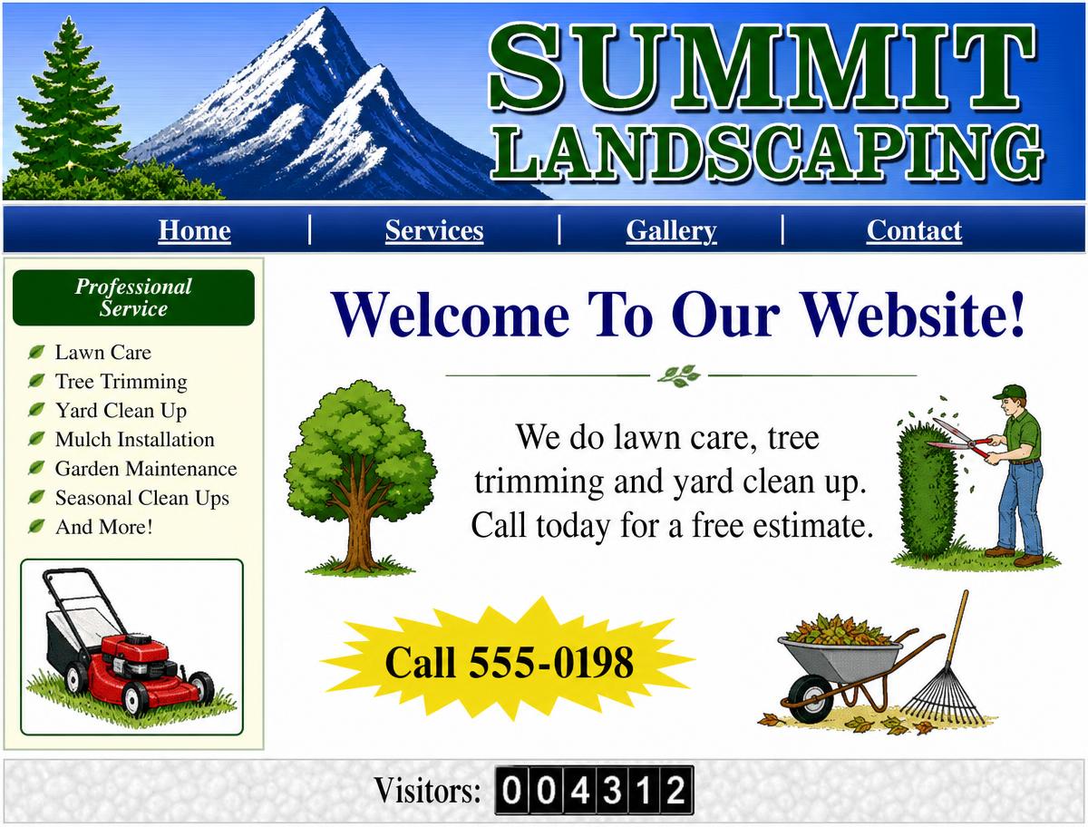 Outdated website design before working with R&J Agency