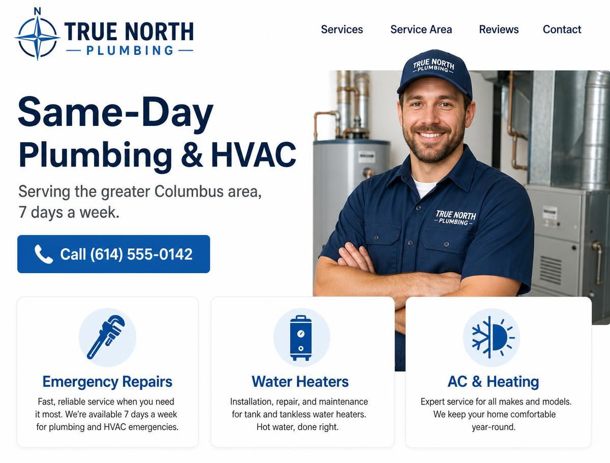Local Services website design concept by R&J Agency